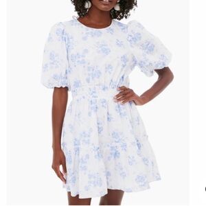 Tuckernuck Hyacinth House Blue Chintz Terry Mini Dress Size M